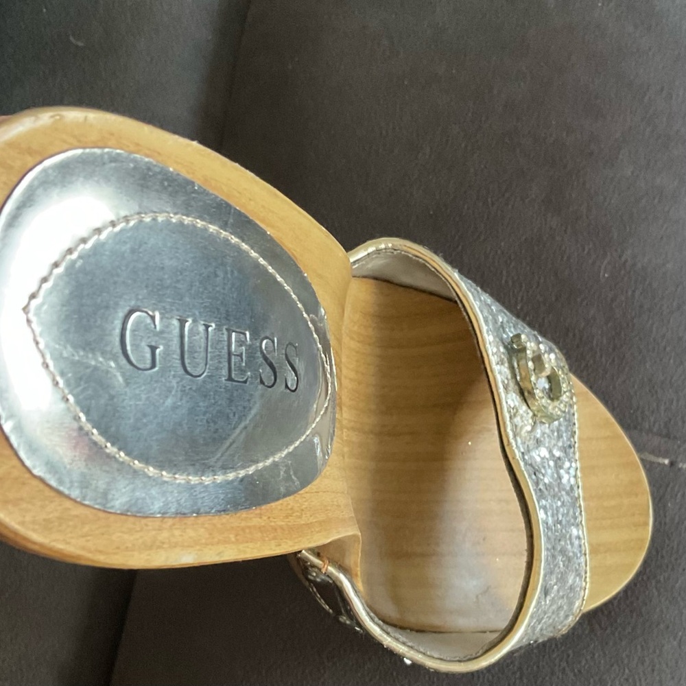 GUESS glitter slip on heels mules - Picture 6 of 6